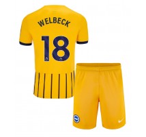 Brighton Danny Welbeck #18 Koszulka Wyjazdowa dzieci 2024-25 Krótki Rękaw (+ krótkie spodenki)